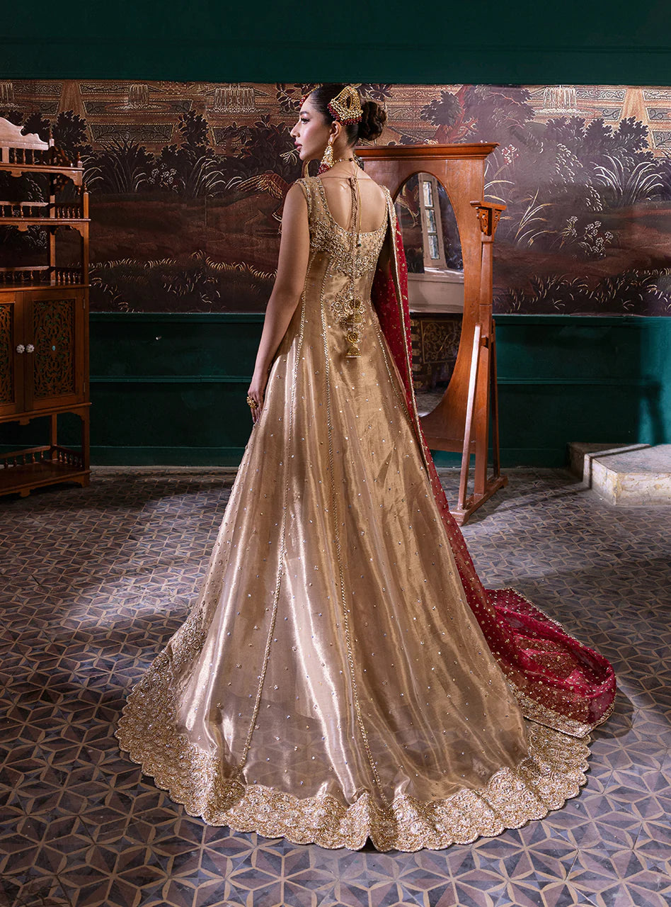 Luxury Zardozi Wedding Dress with Organza Dupatta