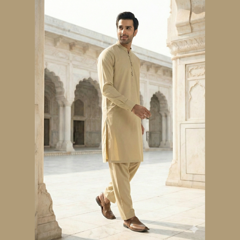 Men’s Wash & Wear Shalwar Kameez – Stitched | Ready to Wear