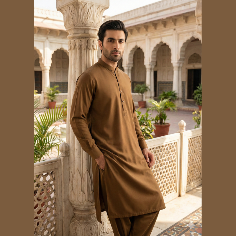 Men’s Wash & Wear Shalwar Kameez – Stitched | Ready to Wear