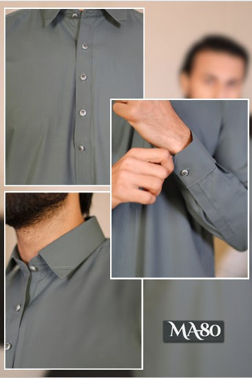 Men’s Grey Pakistani Shalwar Kameez | Traditional Pakistani wear