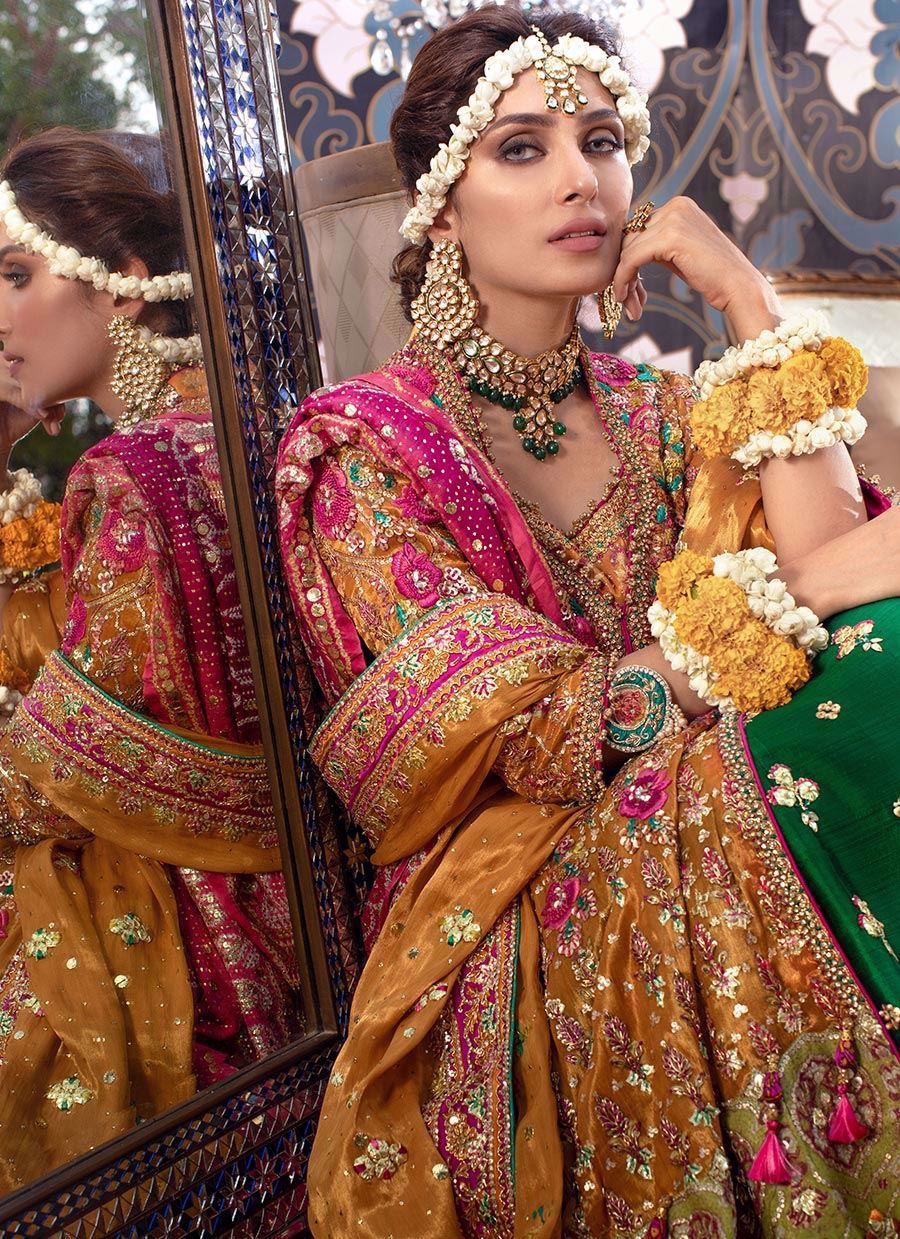 Pakistani Bridal Farshi Lehenga with Zardozi & Dabka Work – Wedding Wear
