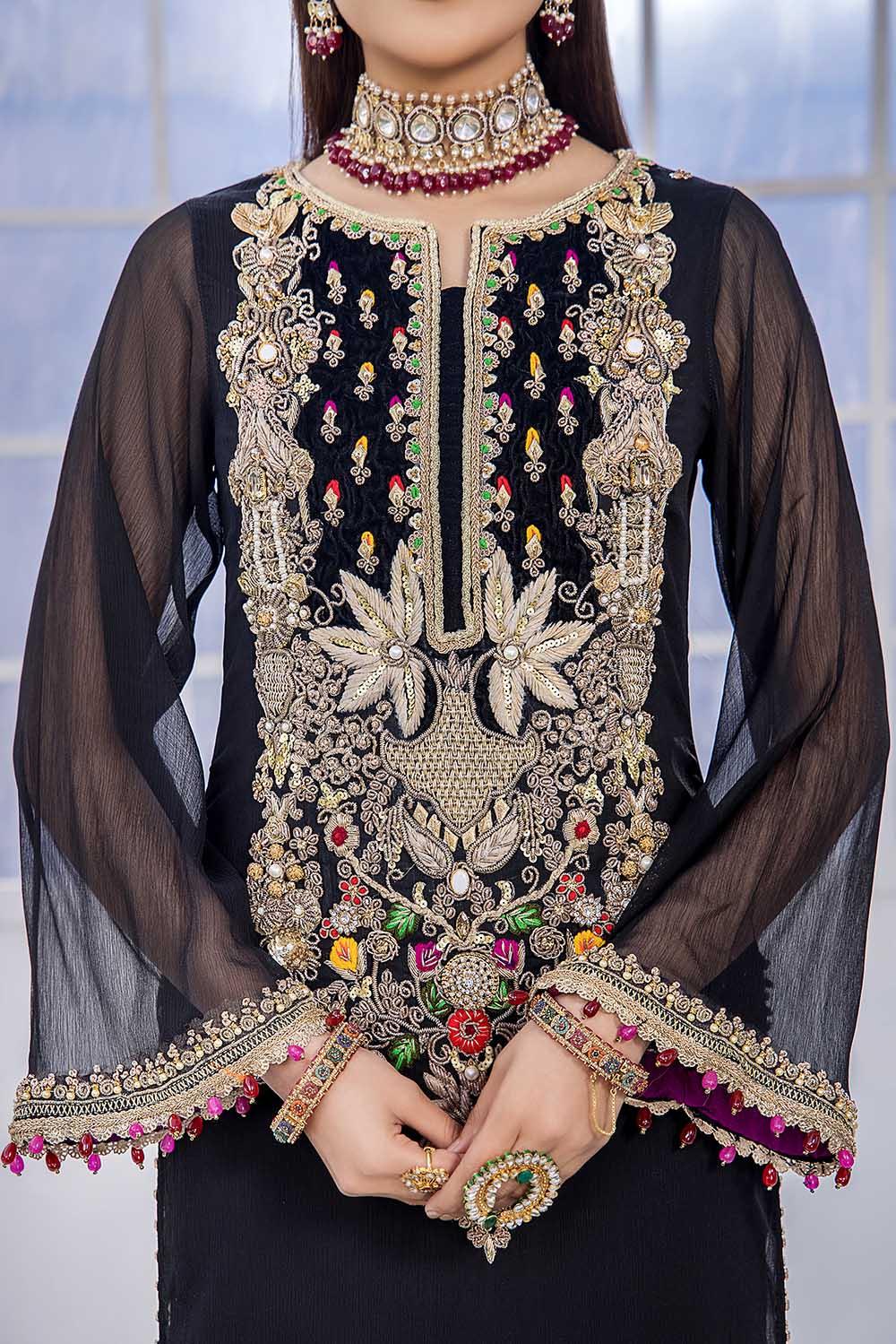 Luxury Pret with Dabka Hand Work on Crinkle Chiffon
