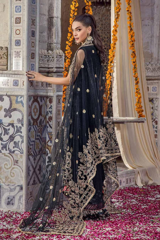 Pure Crinkle Chiffon Shirt with Crushed Silk Sharara & Net Dupatta