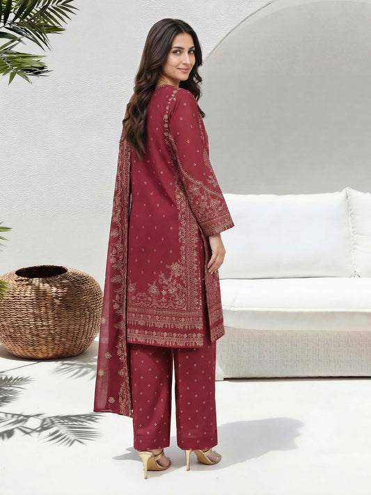 3 Piece Lawn Suit- Printed (Stitched)