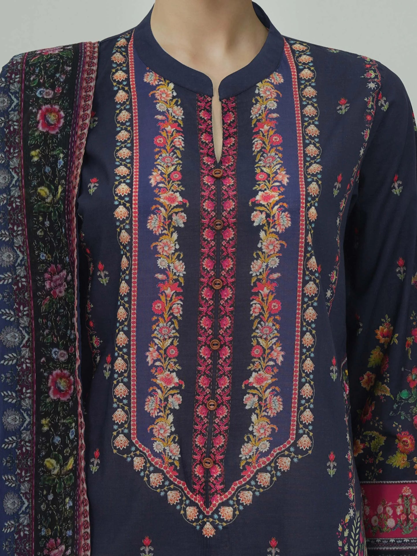 3 Piece Lawn Suit- Printed (Stitched)