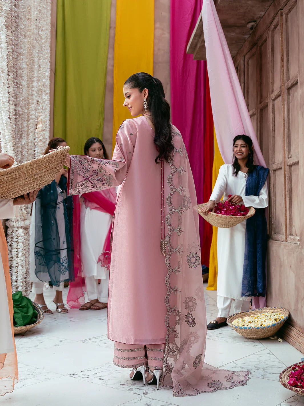 Allys Sheesha Silk Hand work and Embroidered