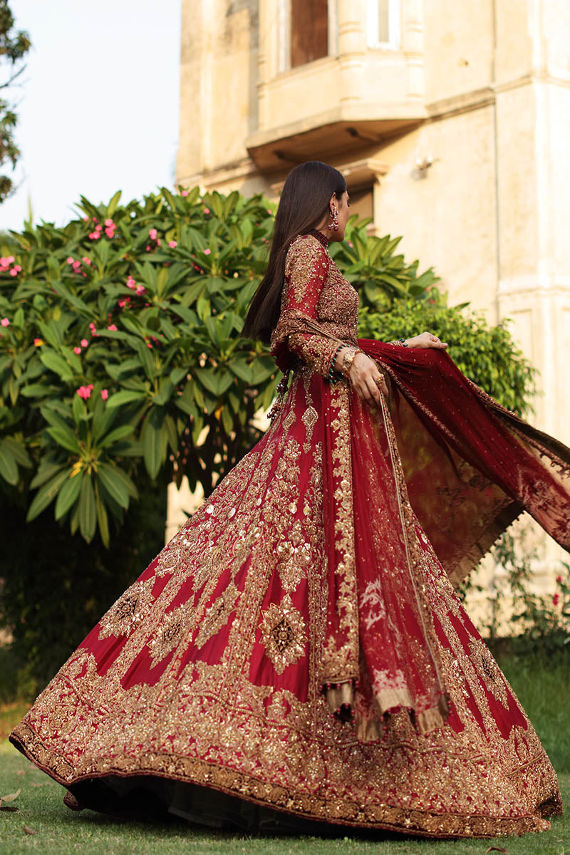 Aalya – Reddish Maroon Raw Silk Lehenga Set (Custom Order)