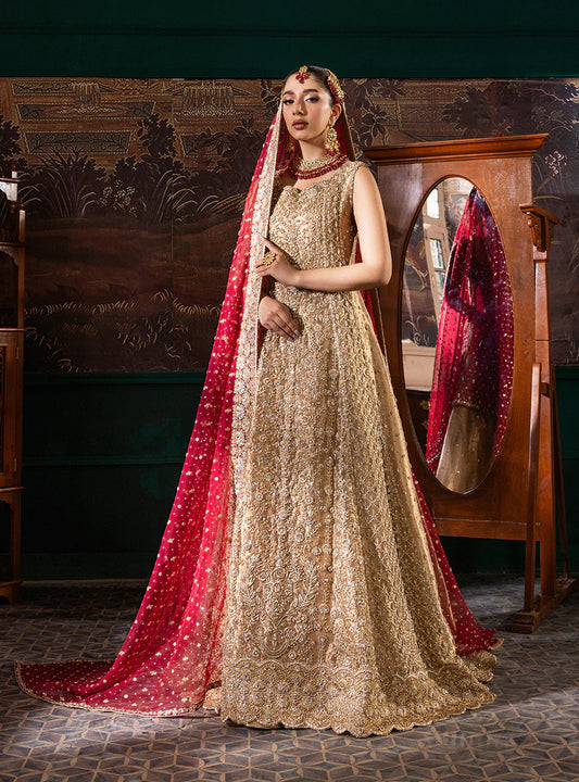 Luxury Zardozi Wedding Dress with Organza Dupatta