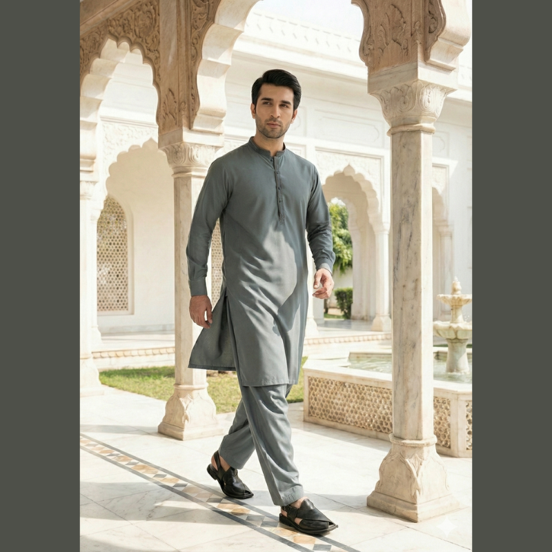 Men’s Wash & Wear Shalwar Kameez – Stitched | Ready to Wear