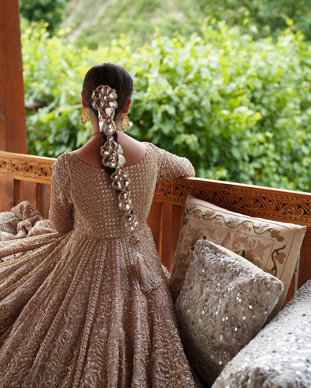 Eastern Clozet | Zar-e-Rani — Hand Embellished Double-Layered Pishwas