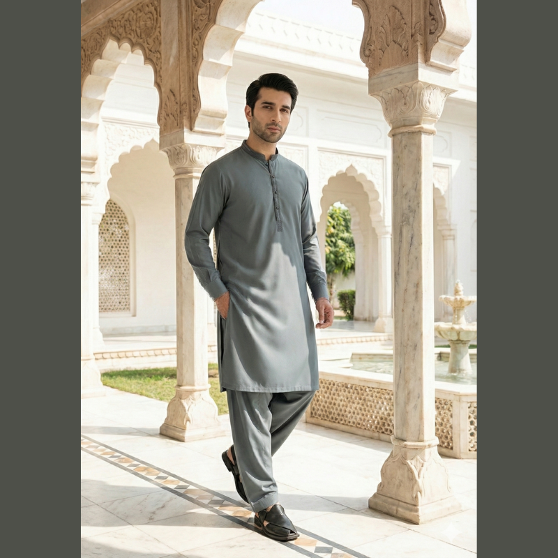 Men’s Wash & Wear Shalwar Kameez – Stitched | Ready to Wear
