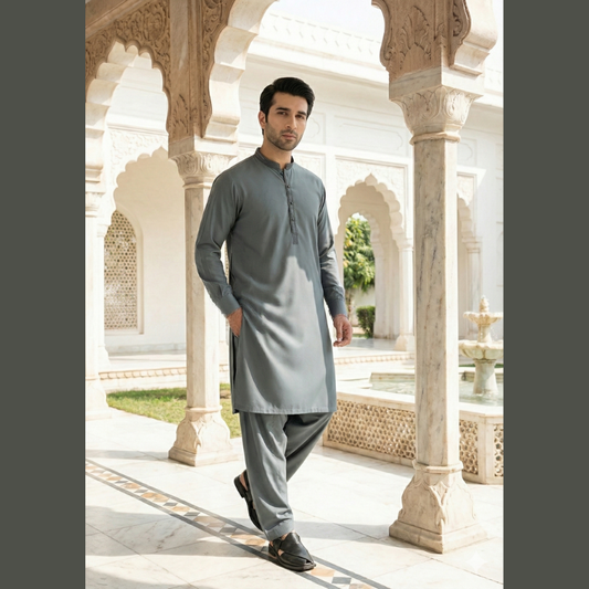 Men’s Wash & Wear Shalwar Kameez – Stitched | Ready to Wear