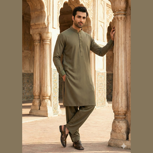 Men’s Wash & Wear Shalwar Kameez – Stitched | Ready to Wear