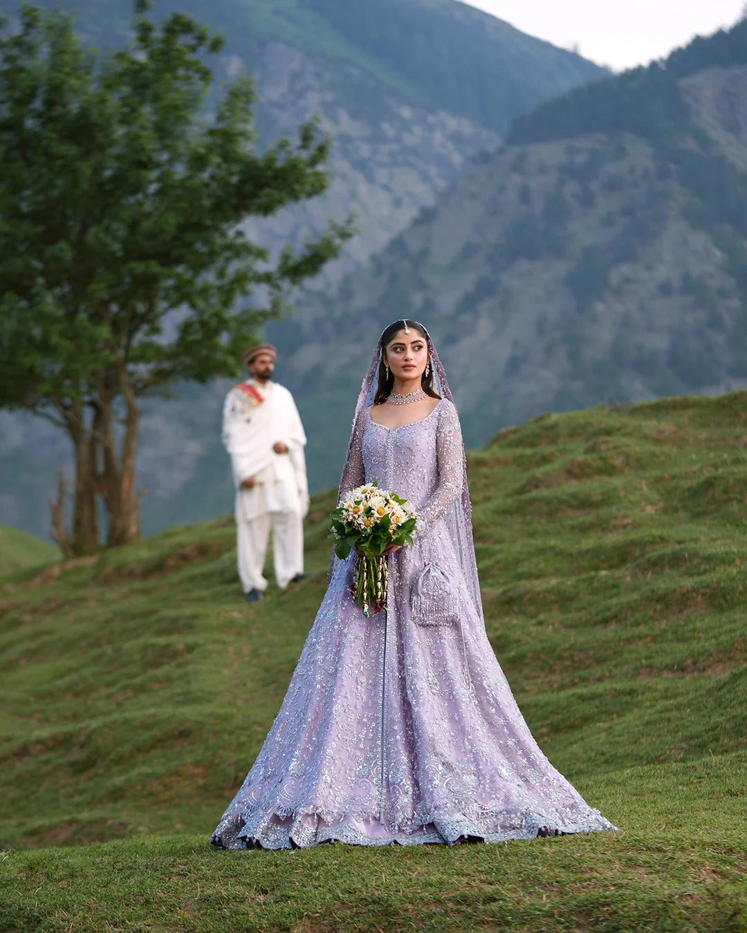 Eastern Clozet | Noor Mahal — Embellished Bridal Open Gown aur Lehnga - Bridal Gown by Eastern Clozet
