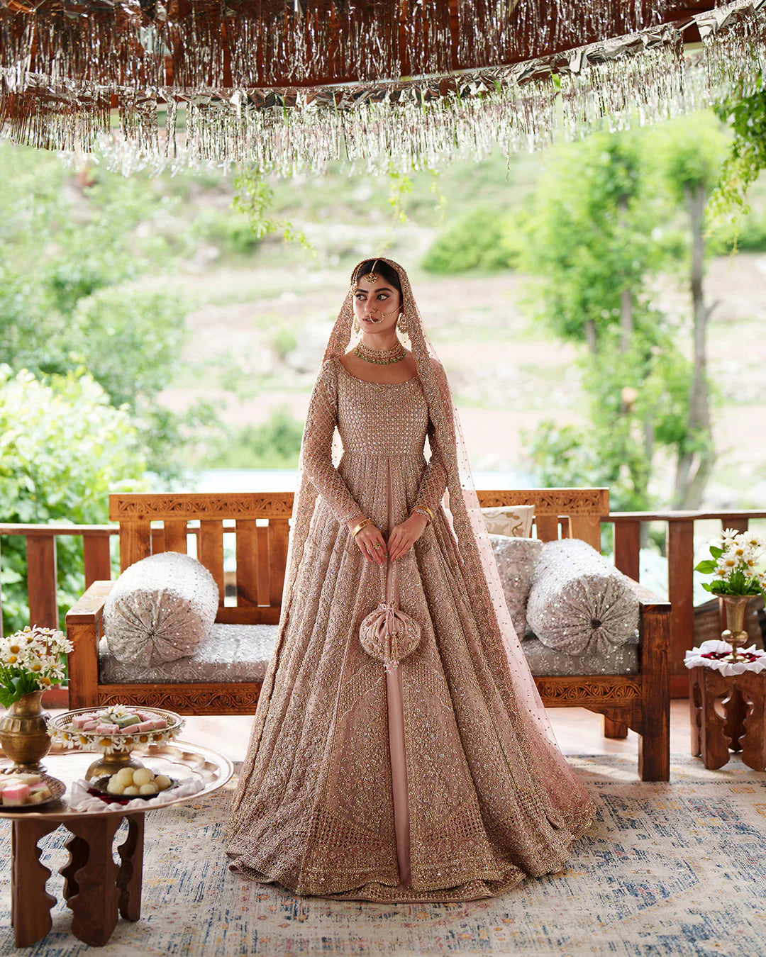 Eastern Clozet | Zar-e-Rani — Hand Embellished Double-Layered Pishwas