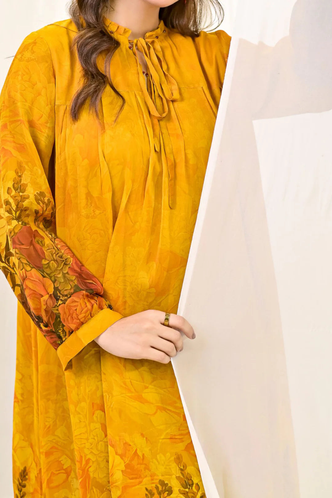 Rafia Luxury Printed Chiffon Shirt – Exclusive Summer Collection | Shirt Only