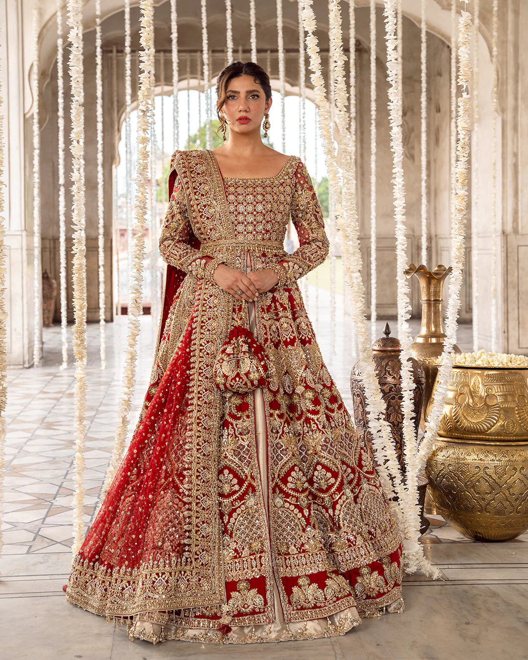 Eastern Clozet | Juri — Luxury Organza Bridal Gown with Lehnga
