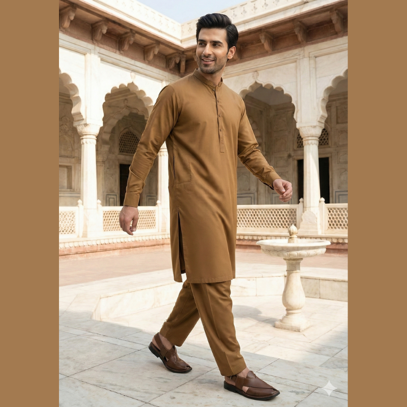 Men’s Wash & Wear Shalwar Kameez – Stitched | Ready to Wear
