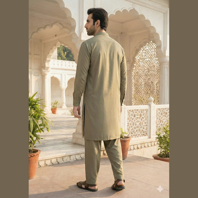 Men’s Wash & Wear Shalwar Kameez – Stitched | Ready to Wear