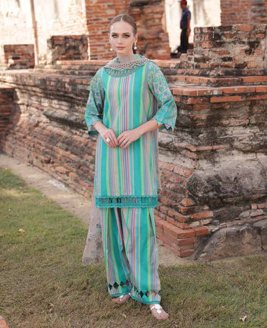 Charizma Lawn Three piece with Embroidered Dopatta