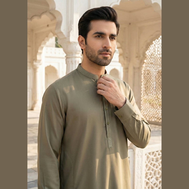 Men’s Wash & Wear Shalwar Kameez – Stitched | Ready to Wear