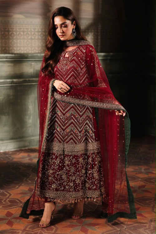 Luxury Chiffon Suit with Adda Work & Net Dupatta