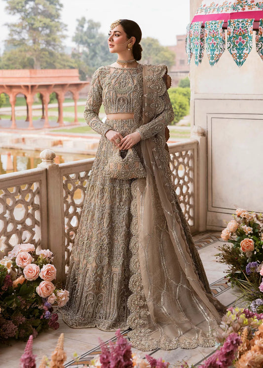Zaina Peach Bridal Lehenga – Luxury Embellished Wedding Dress