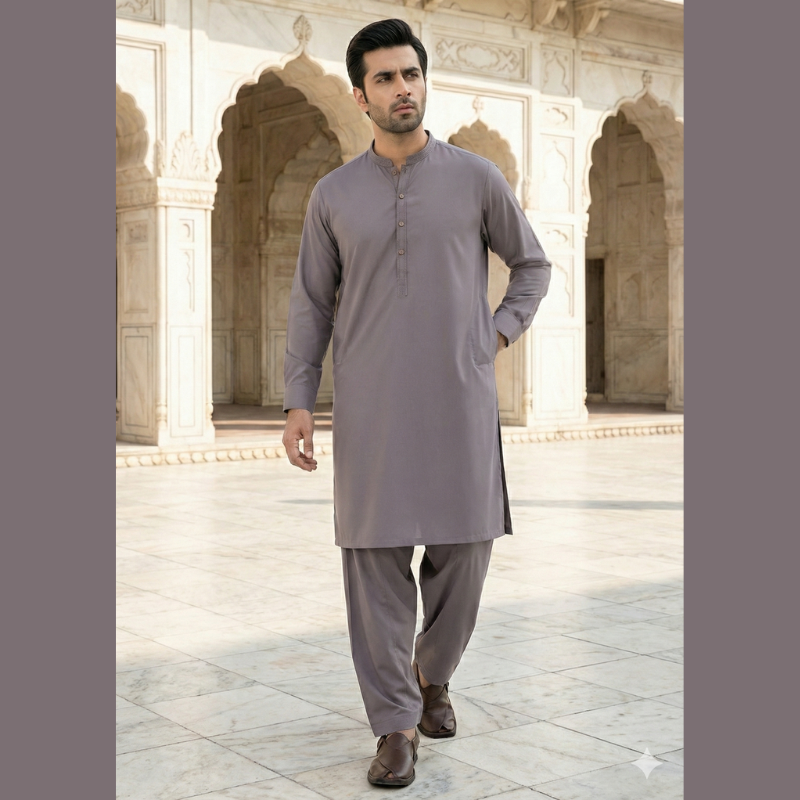 Men’s Wash & Wear Shalwar Kameez – Stitched | Ready to Wear
