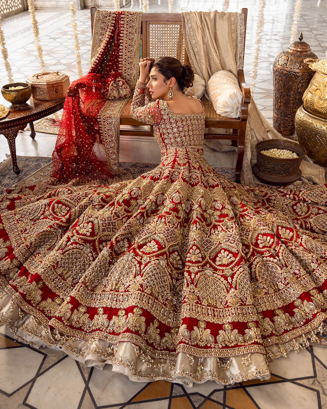 Eastern Clozet | Juri — Luxury Organza Bridal Gown with Lehnga