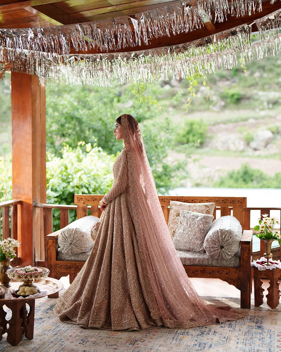 Eastern Clozet | Zar-e-Rani — Hand Embellished Double-Layered Pishwas