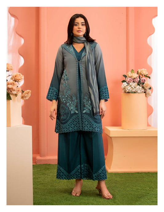 Elegant Embroidered 3-Piece Suit