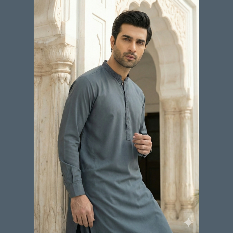 Men’s Wash & Wear Shalwar Kameez – Stitched | Ready to Wear