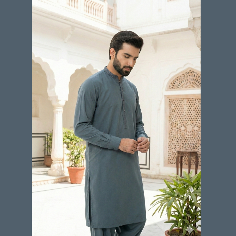 Men’s Wash & Wear Shalwar Kameez – Stitched | Ready to Wear