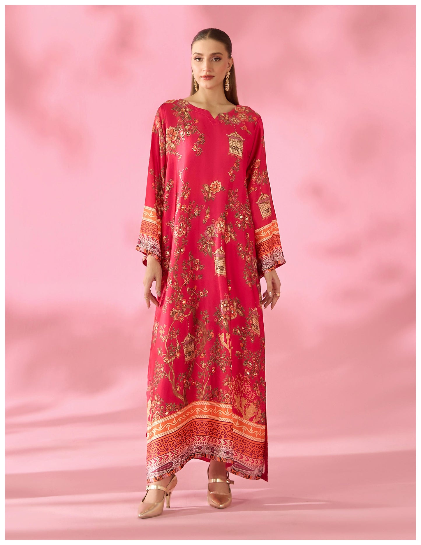 Eastern Clozet | Pinjra — Luxury Digital Print Kurta