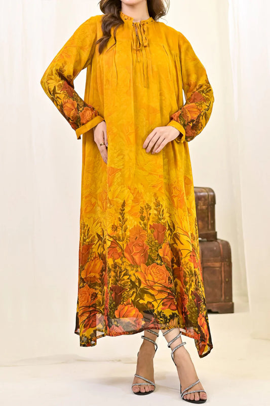Rafia Luxury Printed Chiffon Shirt – Exclusive Summer Collection | Shirt Only