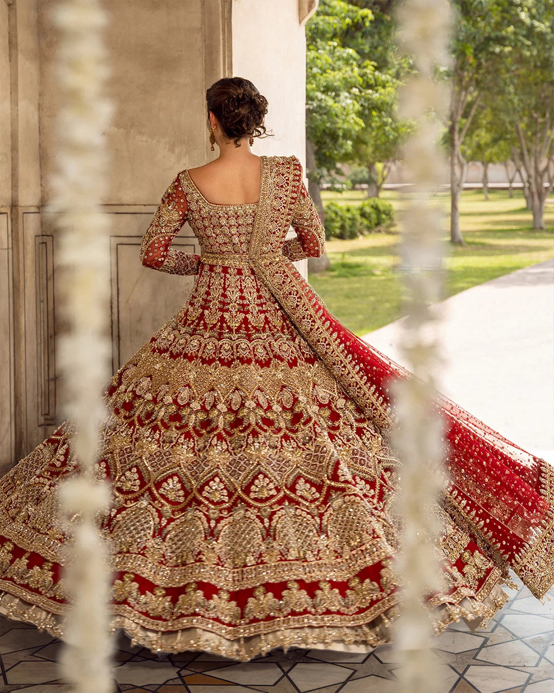 Eastern Clozet | Juri — Luxury Organza Bridal Gown with Lehnga