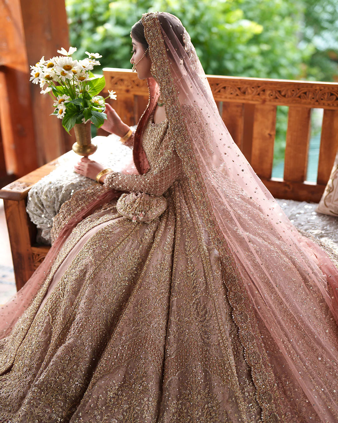 Eastern Clozet | Zar-e-Rani — Hand Embellished Double-Layered Pishwas