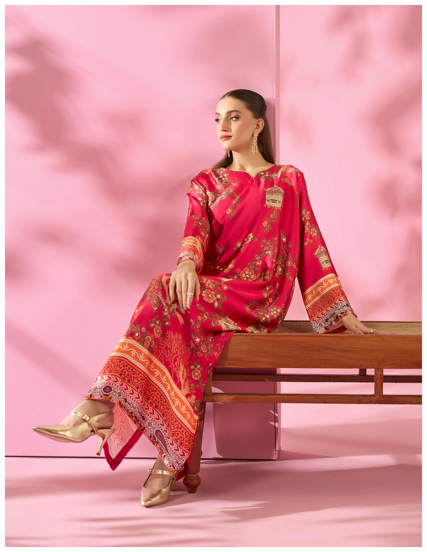 Eastern Clozet | Pinjra — Luxury Digital Print Kurta