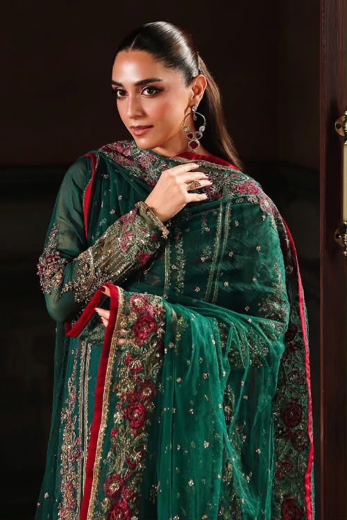 Luxury Chiffon Suit with Adda Work & Net Dupatta