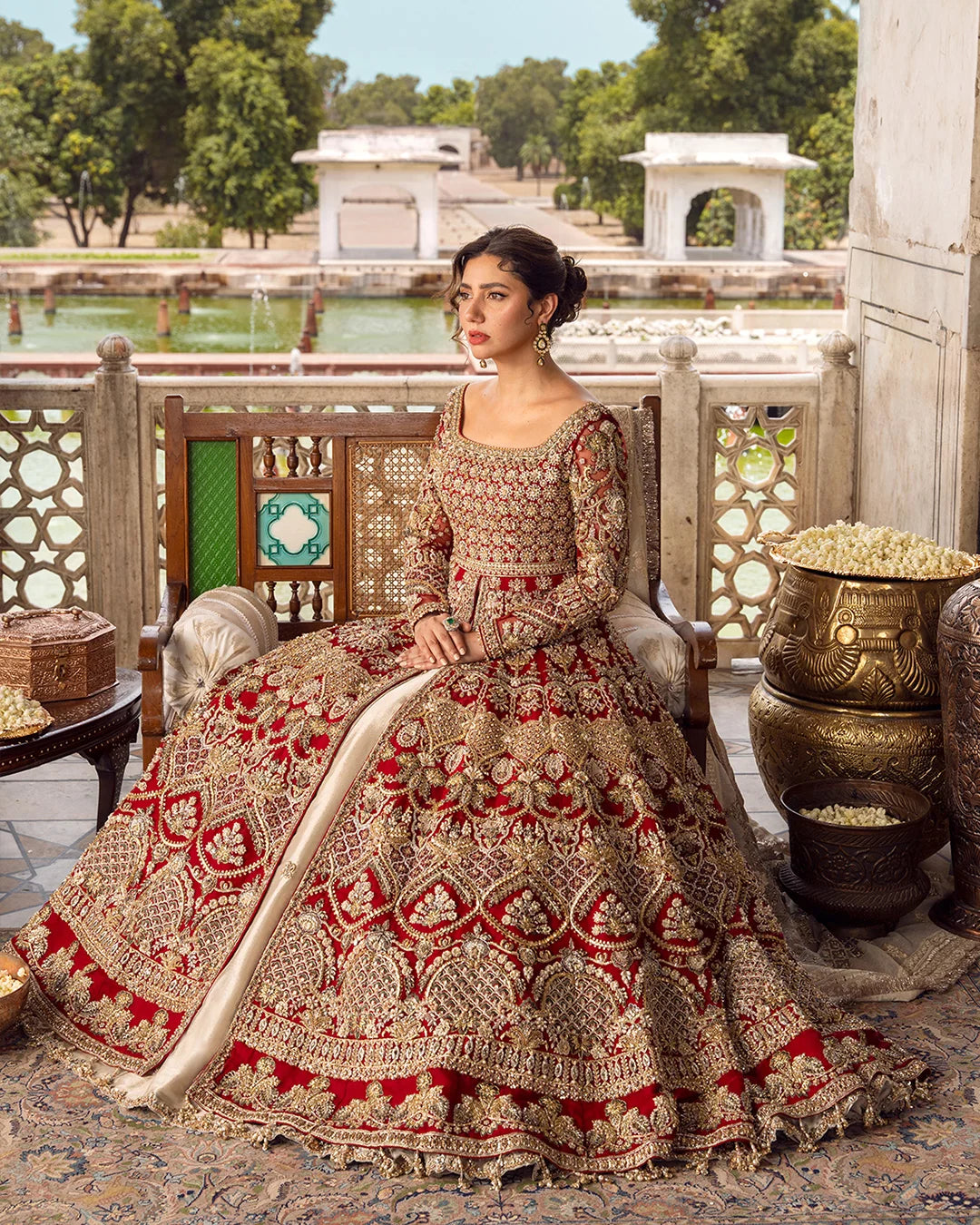 Eastern Clozet | Juri — Luxury Organza Bridal Gown with Lehnga
