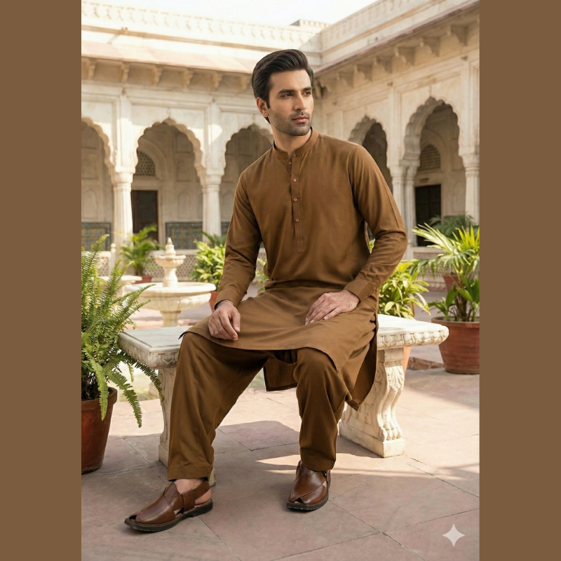 Men’s Wash & Wear Shalwar Kameez – Stitched | Ready to Wear