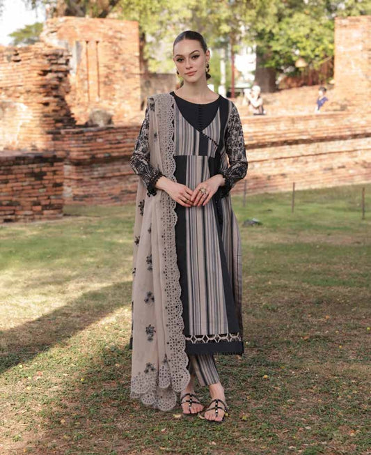 Charizma Lawn Three piece with Embroidered Dopatta