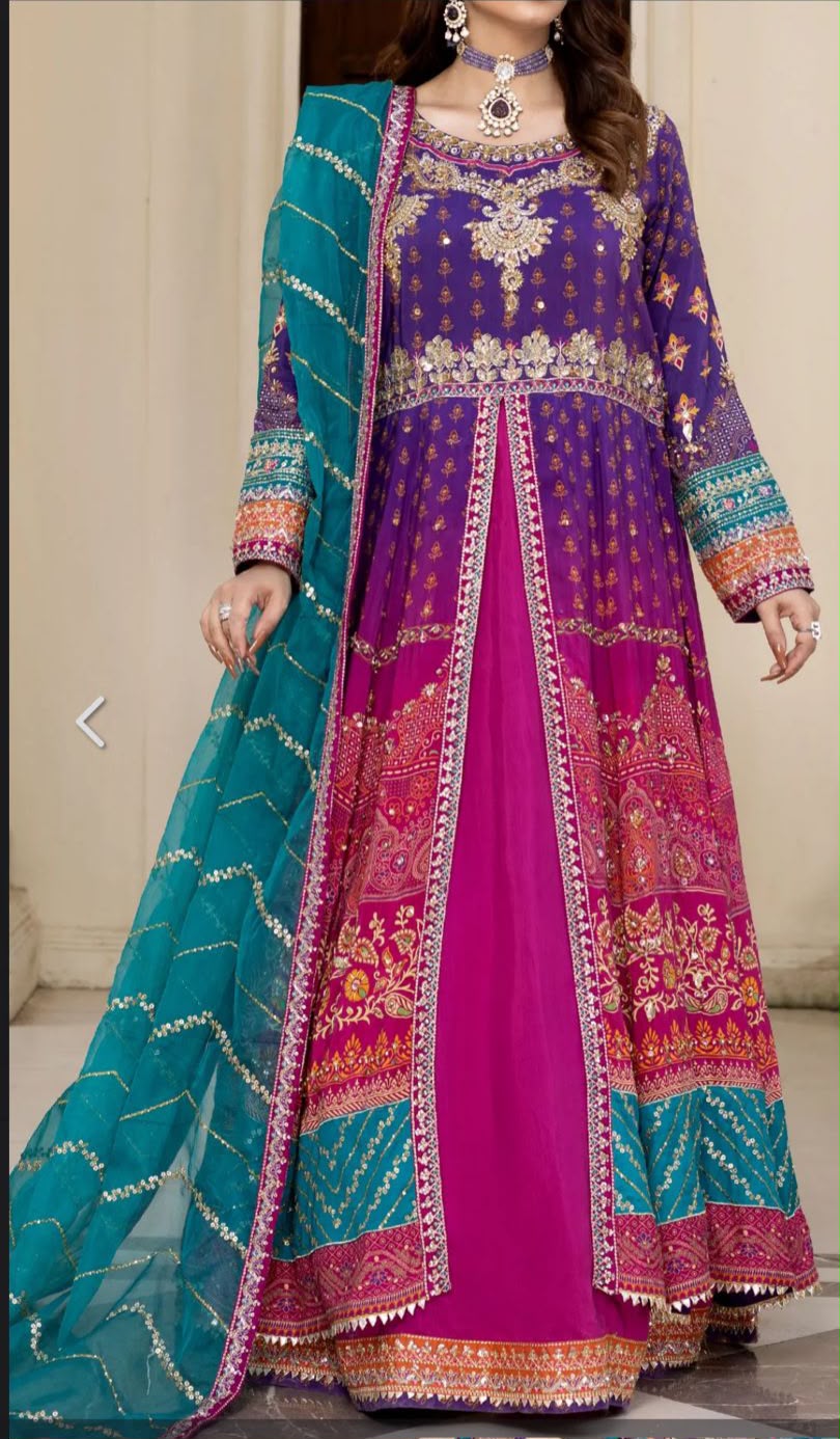 Rafia Luxury Silk Long Gown Maxi Style