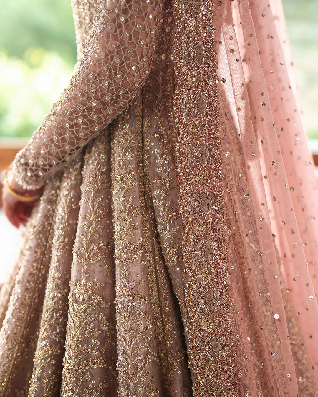 Eastern Clozet | Zar-e-Rani — Hand Embellished Double-Layered Pishwas
