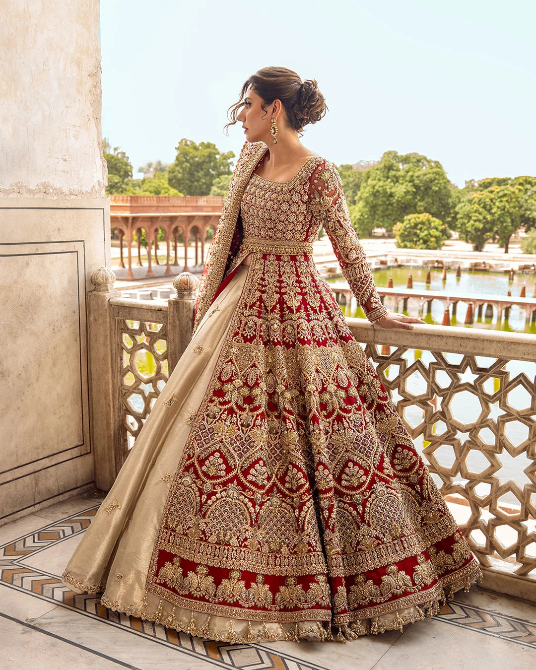 Eastern Clozet | Juri — Luxury Organza Bridal Gown with Lehnga