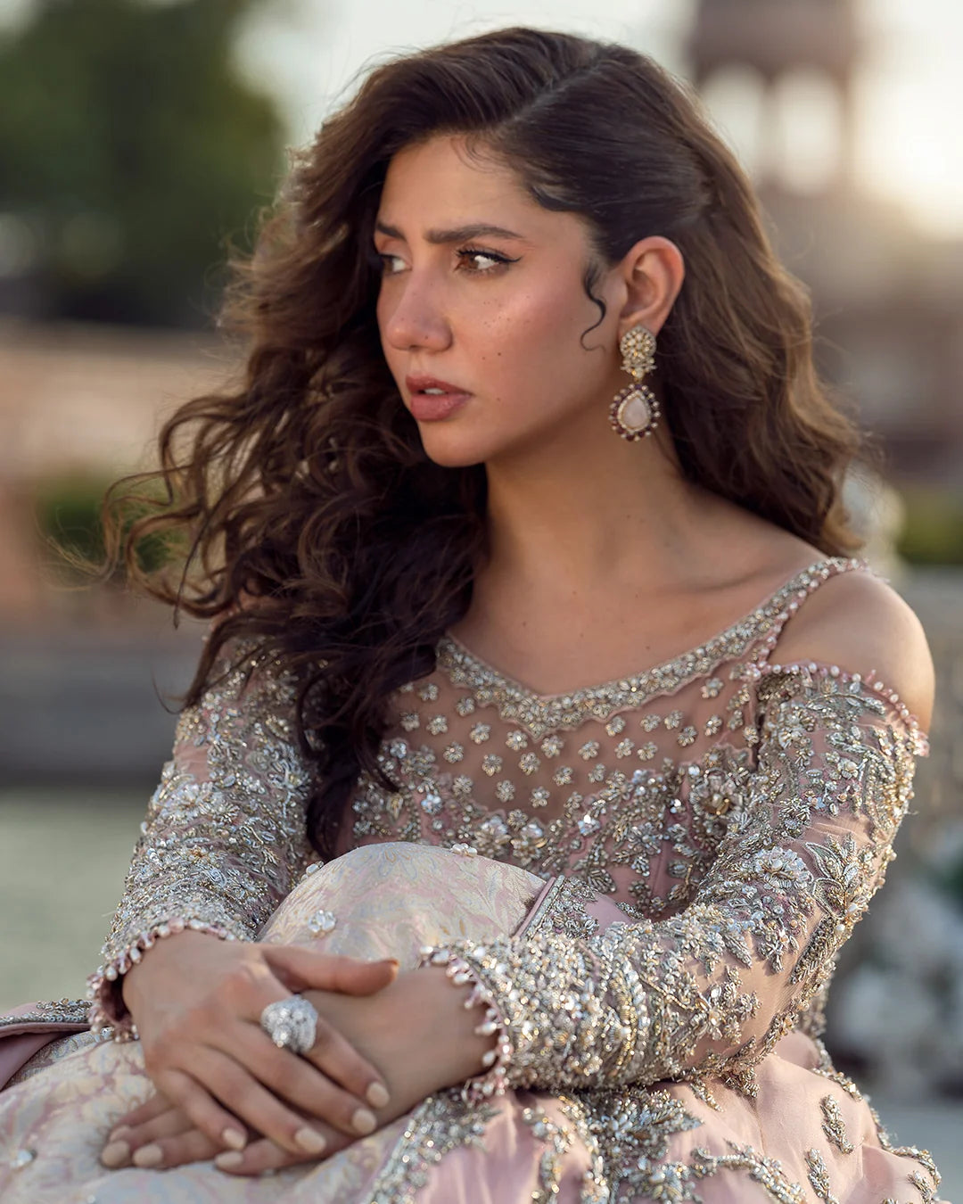 Eastern Clozet | Aysana — Bridal Gown with Jamawar Lehnga