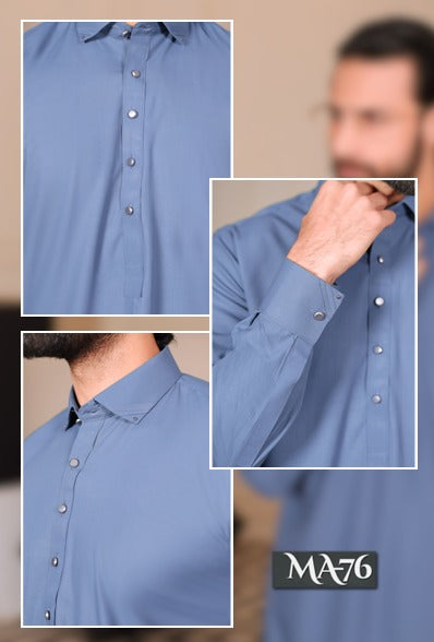 Men’s Blue Shalwar Kameez – Traditional Pakistani | Elegant Ethnic Wear
