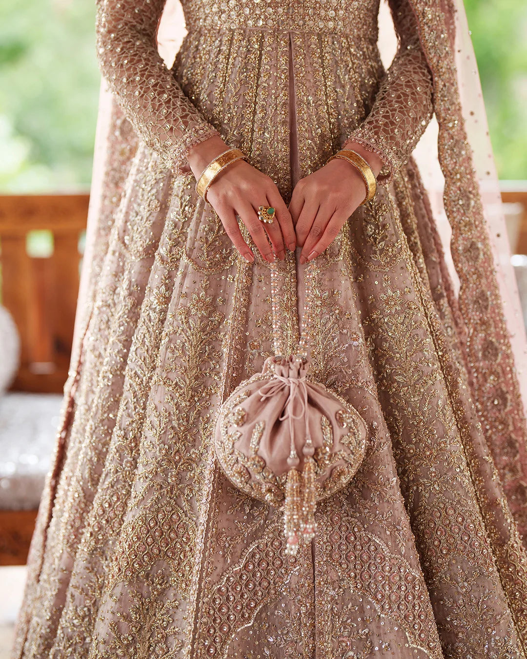 Eastern Clozet | Zar-e-Rani — Hand Embellished Double-Layered Pishwas