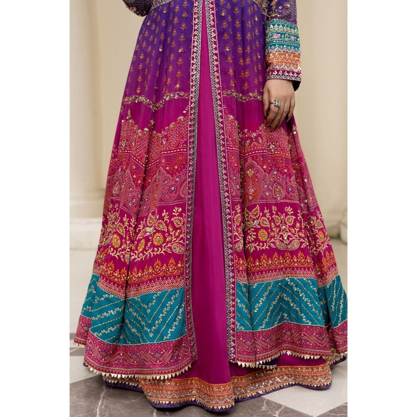Rafia Luxury Silk Long Gown Maxi Style
