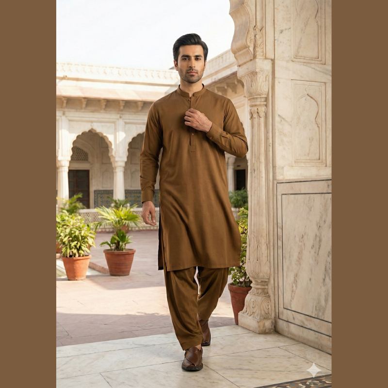 Men’s Wash & Wear Shalwar Kameez – Stitched | Ready to Wear